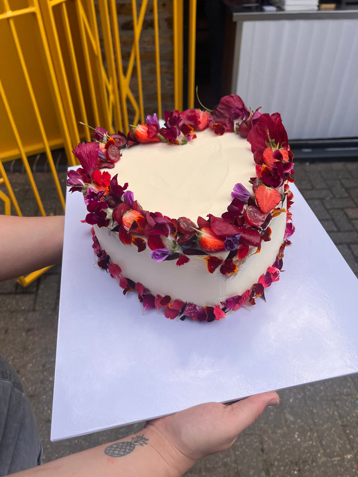 Heart-Shaped Celebration Cake