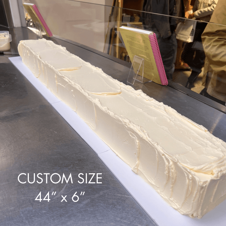 Custom size 44x6 inch long sheet cake for large events, London