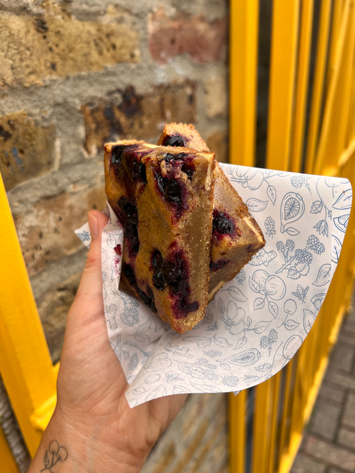 Summer Blackcurrant & White Chocolate Letterbox Blondies
