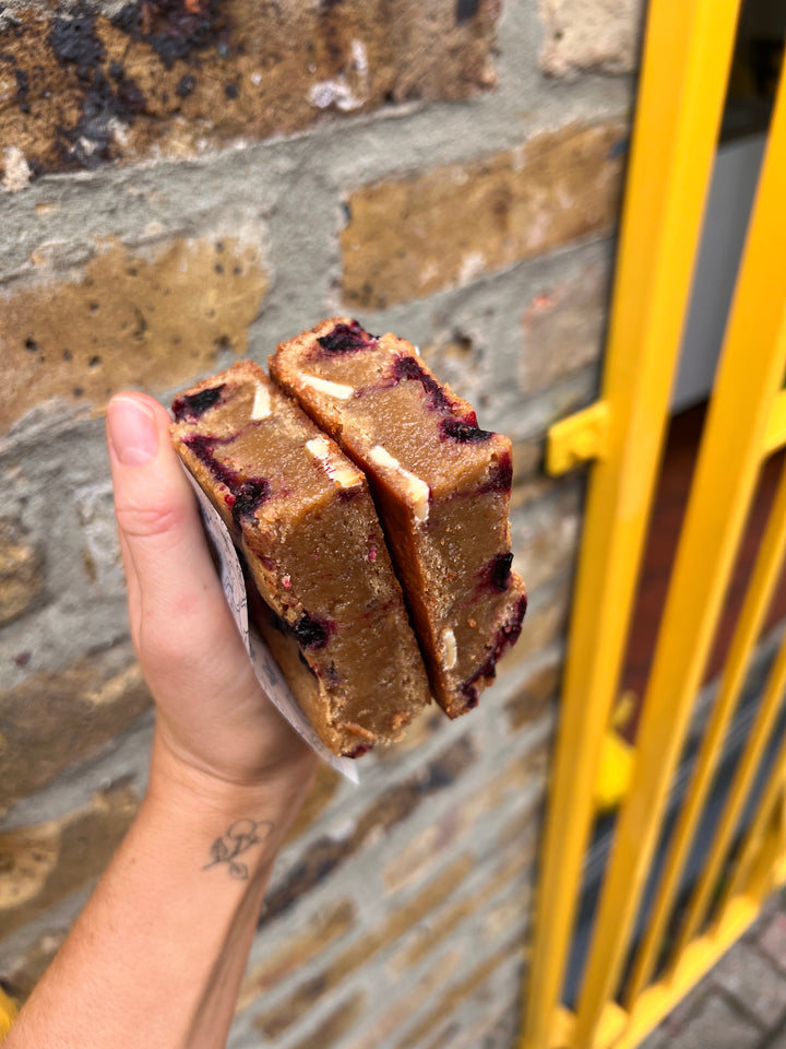 Monthly Special - Summer Blackcurrant & White Chocolate Blondies