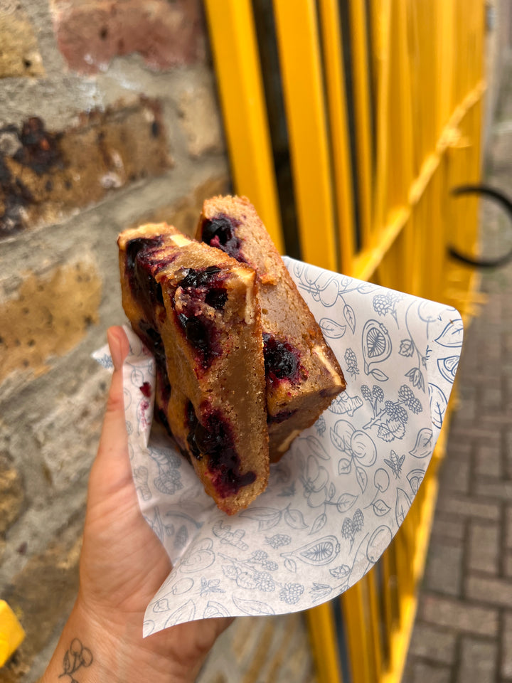 Summer Blackcurrant & White Chocolate Letterbox Blondies