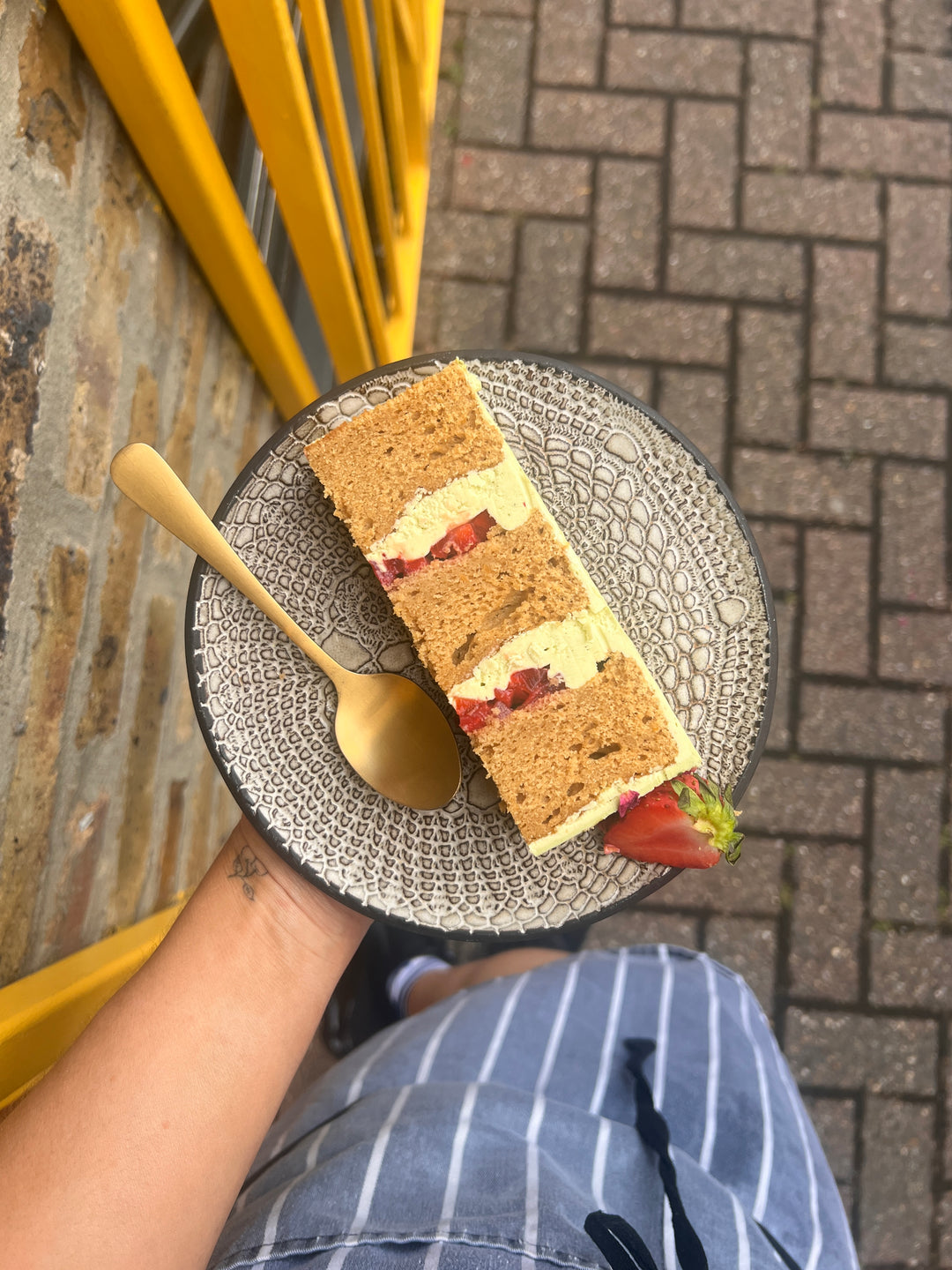 Strawberry, Basil & Olive Oil Cake