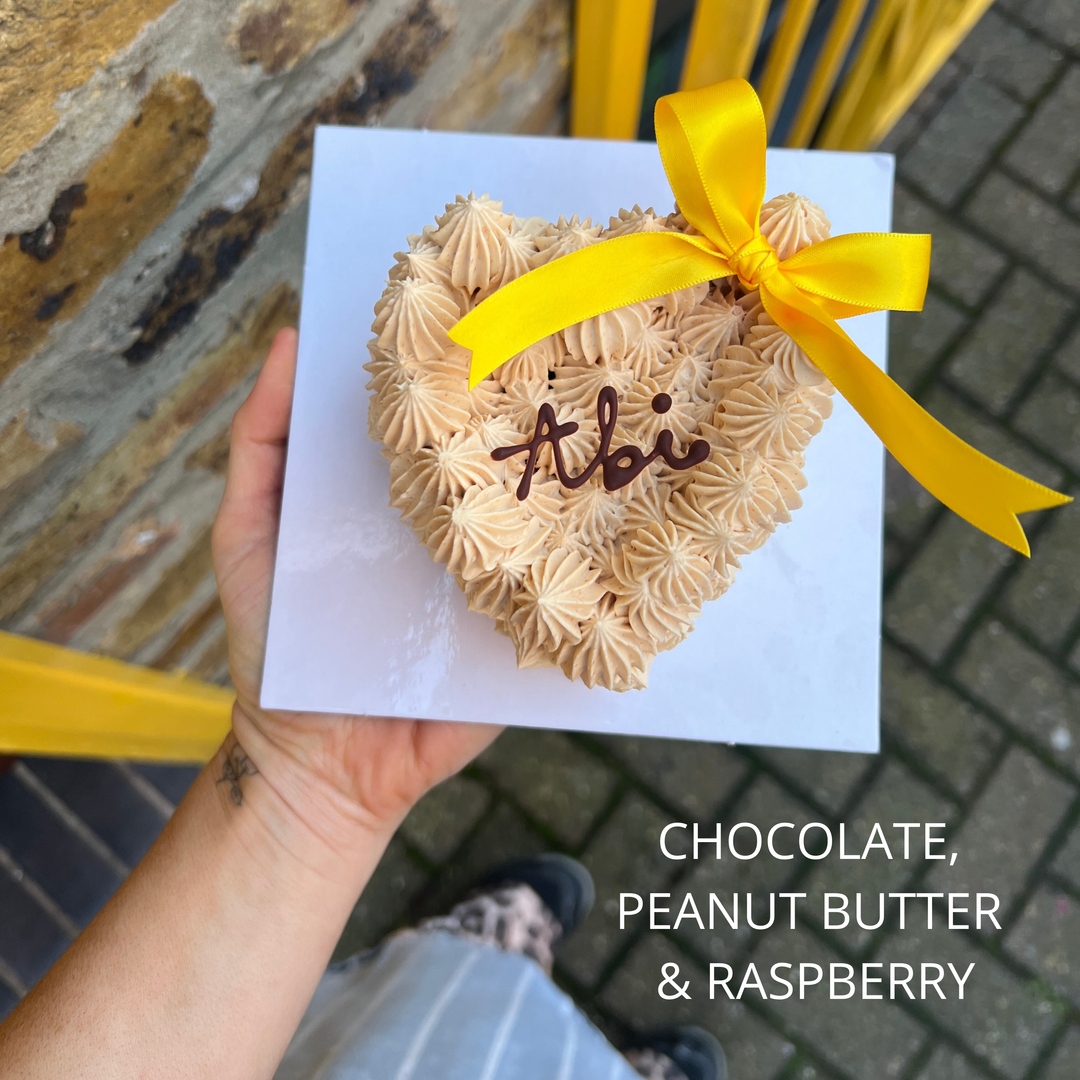 Mini Heart-Shaped Cake (serves 1-2 people)