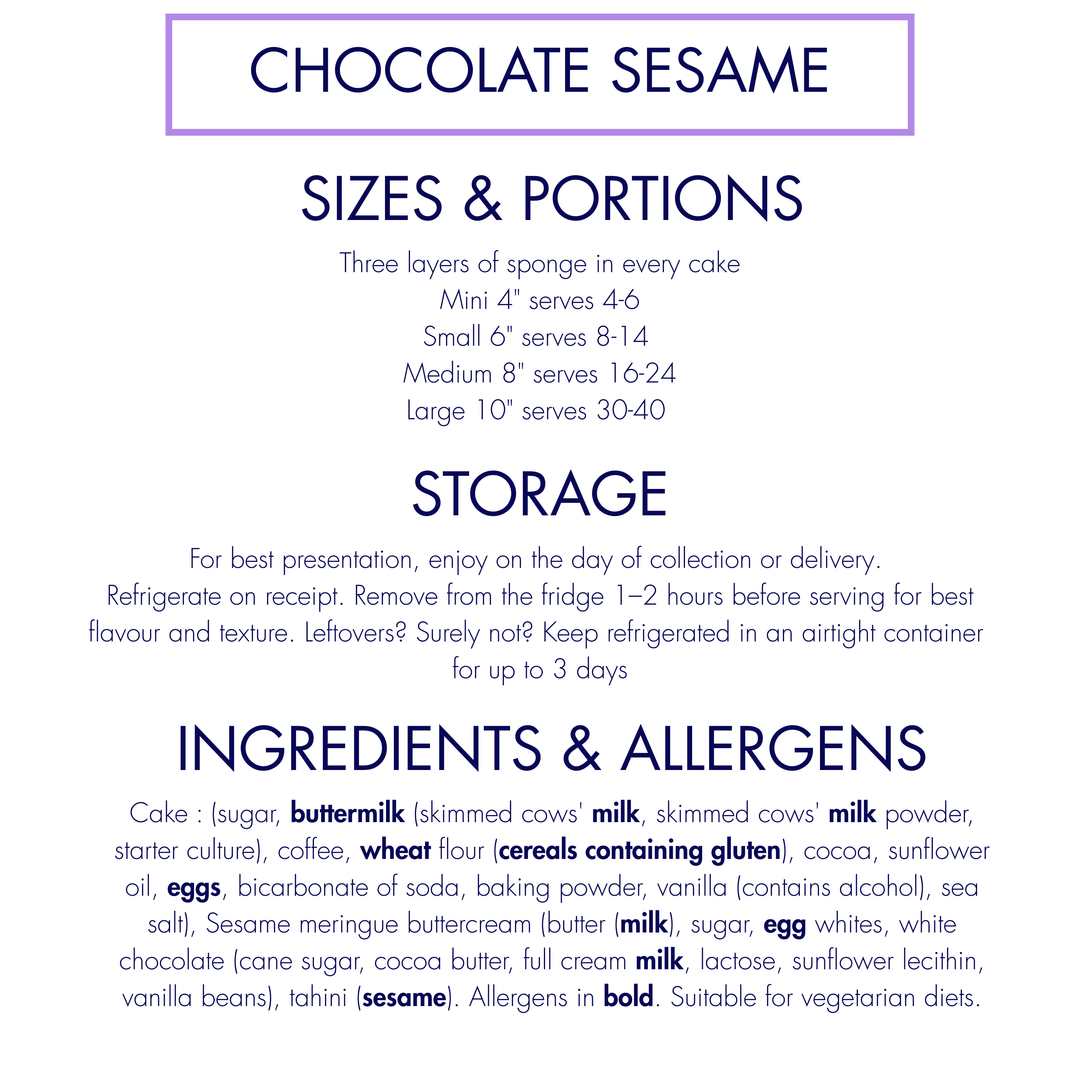 Chocolate Sesame Cake