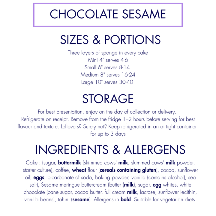 Chocolate Sesame Cake