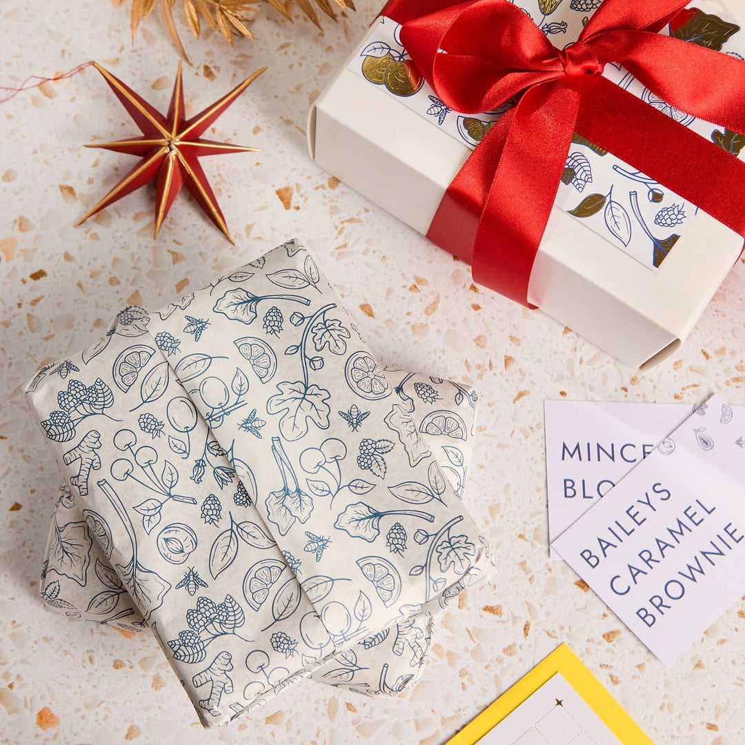 Baileys Caramel Brownies and Mince Pie Blondies Gift Wrapped