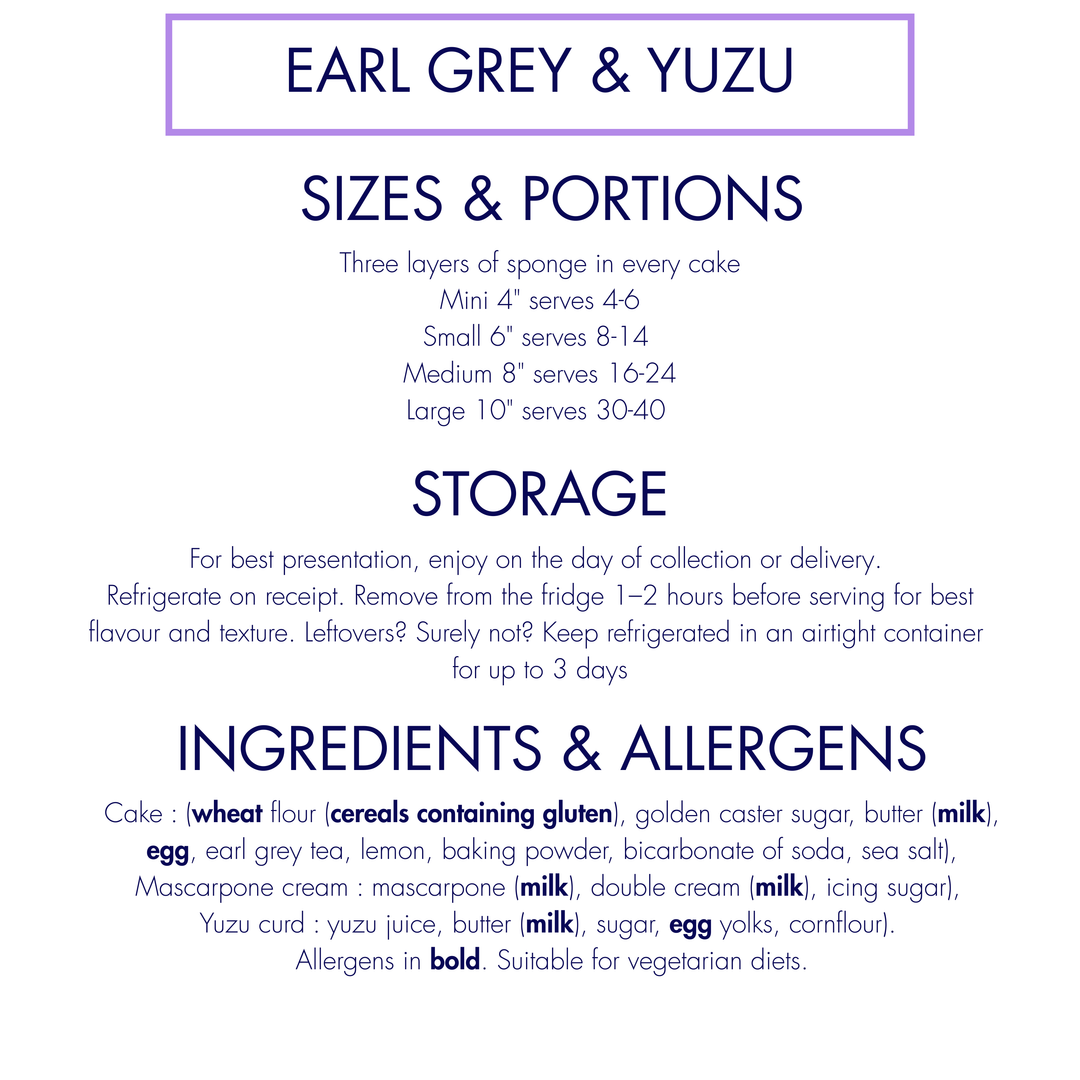 Earl Grey & Yuzu Cake