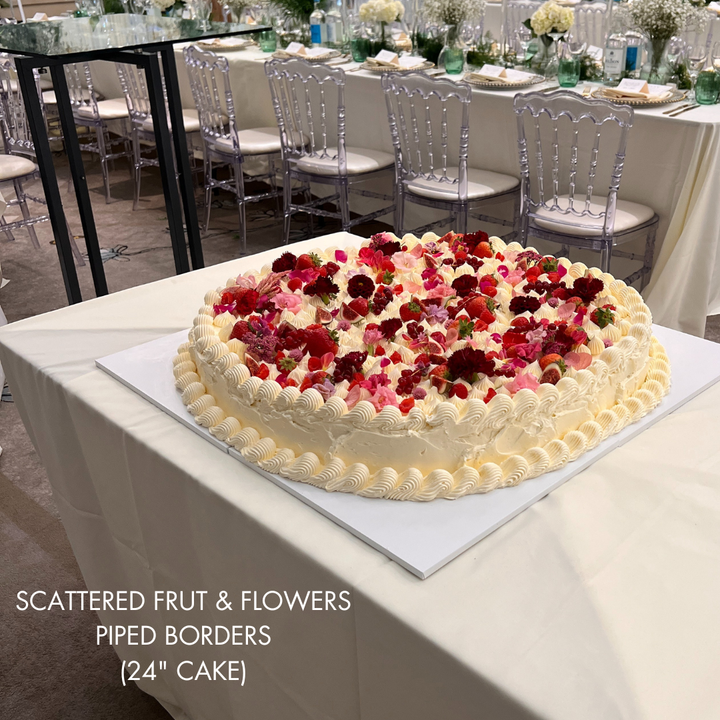 Large Round Single Layer Italian-Style Cakes