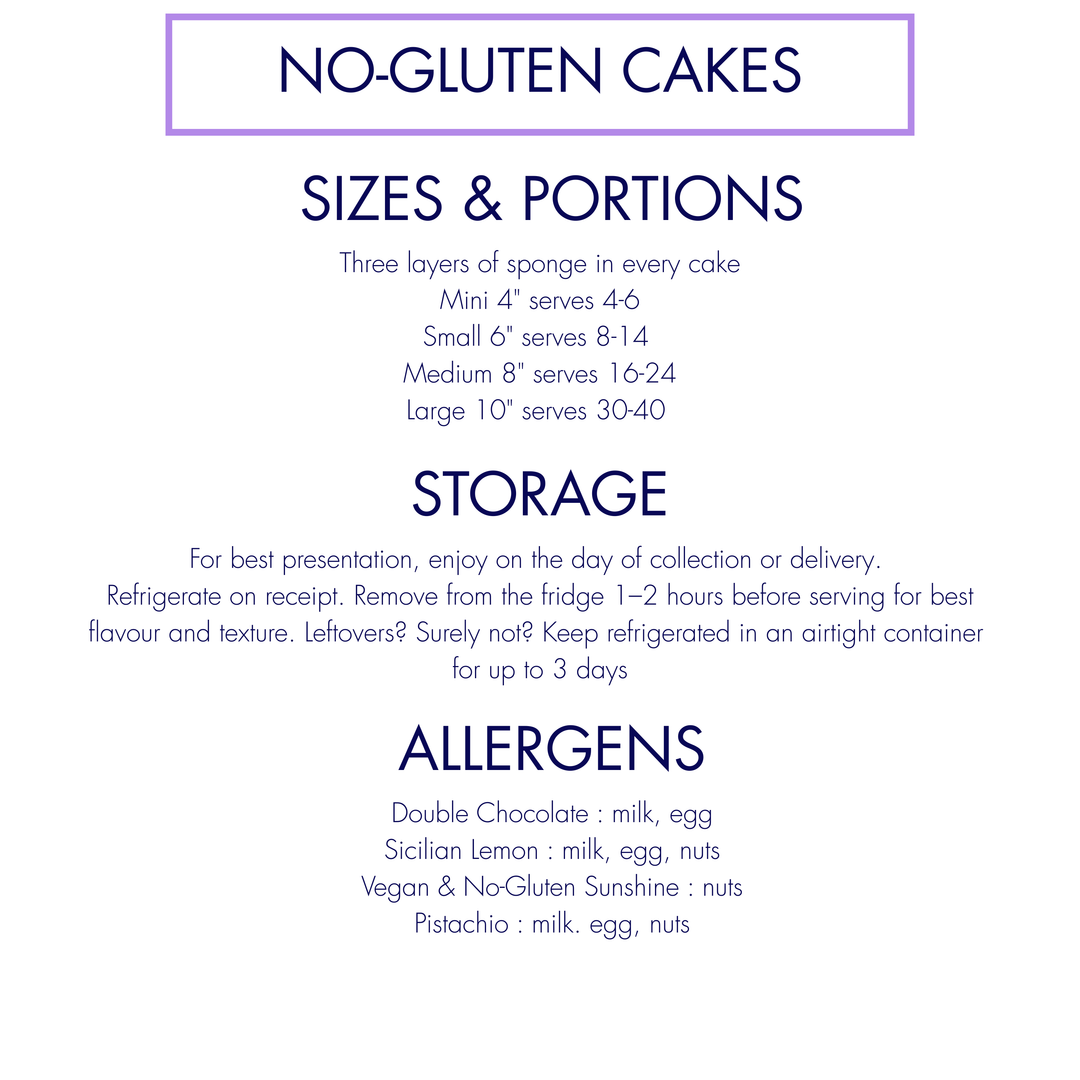No-Gluten Cake - Assorted Flavours
