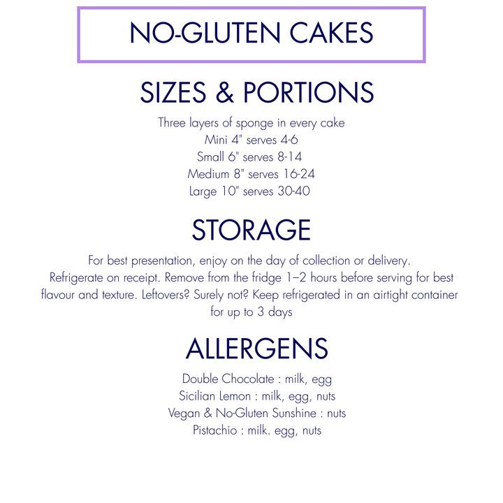No-Gluten Cake - Assorted Flavours