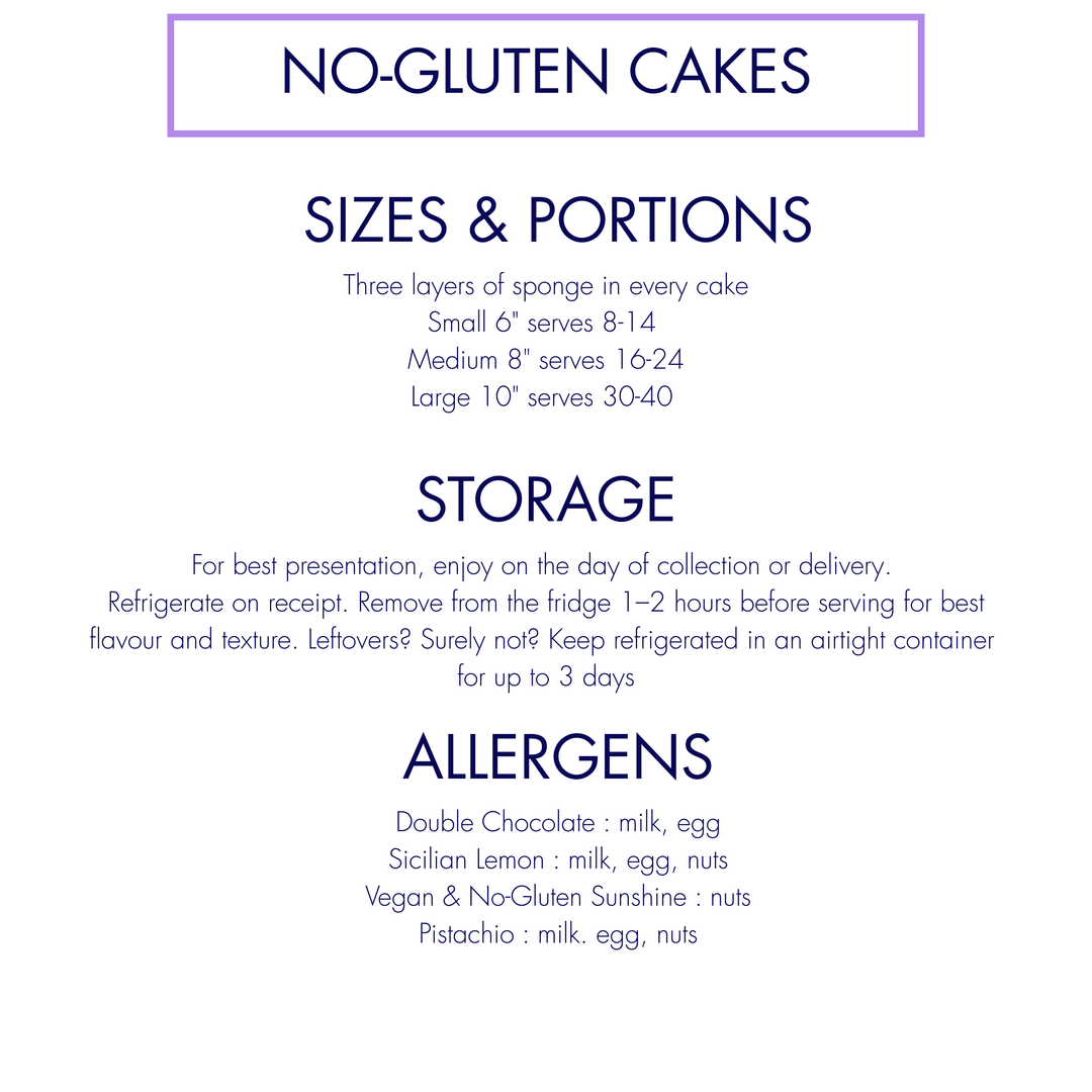 No-Gluten Cake - Assorted Flavours