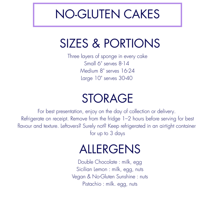 No-Gluten Cake - Assorted Flavours