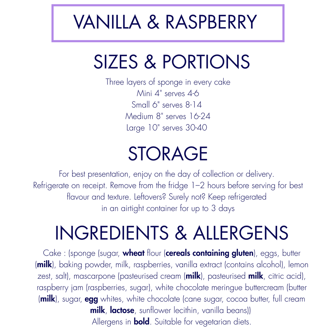 Vanilla & Raspberry Cake