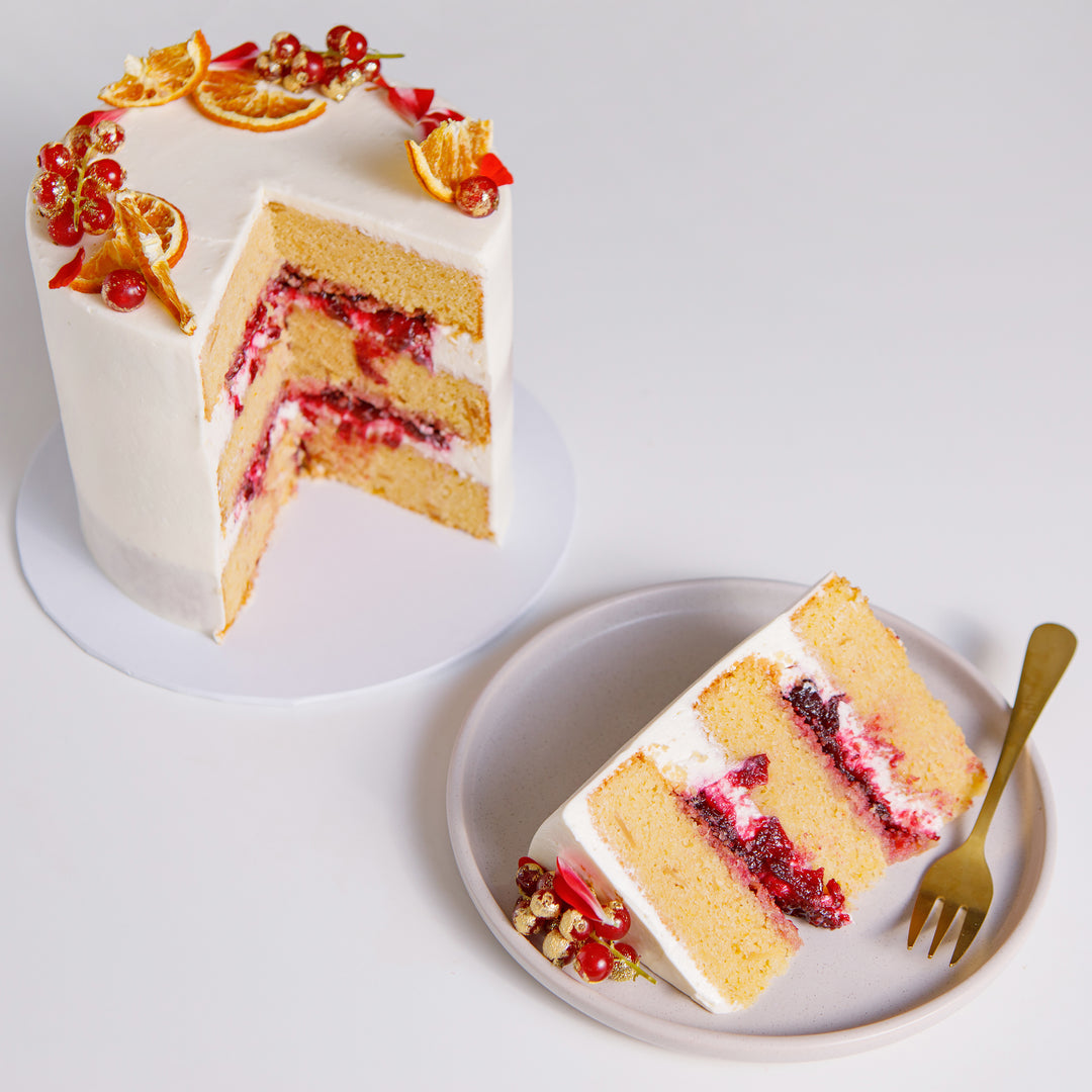 Cranberry, Orange & Almond Cake