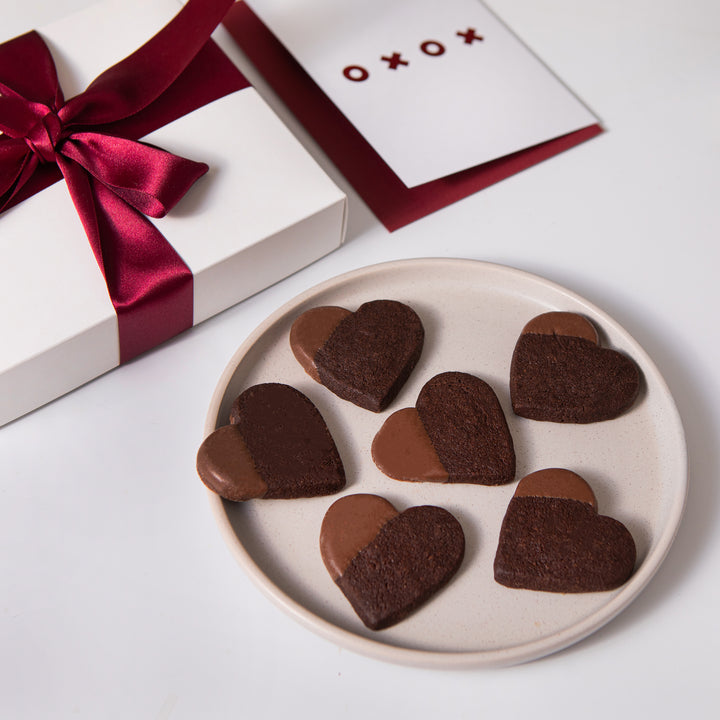 Chocolate Heart Sablé Biscuits