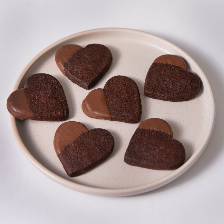 Chocolate Heart Sablé Biscuits