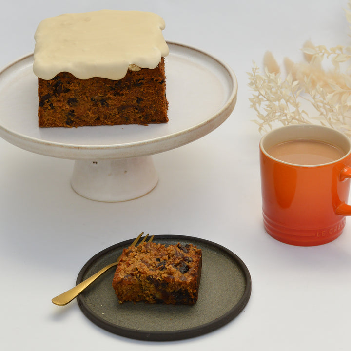 Mature Brandy christmas cake with marzipan & icing