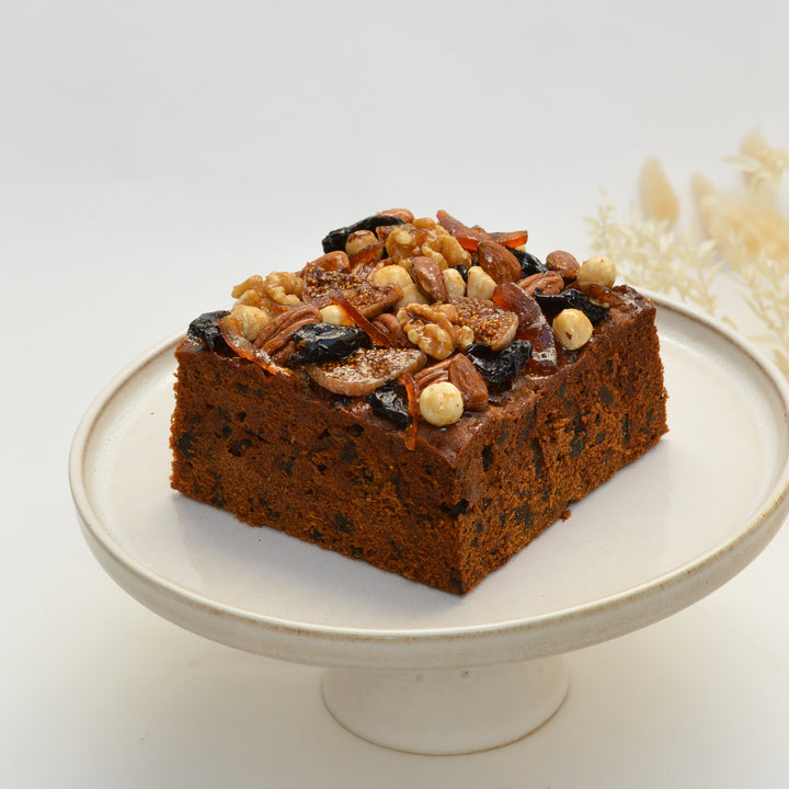 Mature Brandy Christmas Cake with Fruit & Nut Decoration